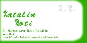 katalin noti business card